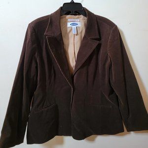 Old Navy Corduroy Brown Jacket Blazer NWOT Womens XXL